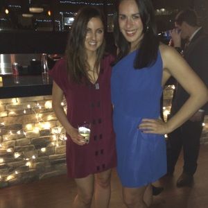 Cranberry 100% silk Geren Ford dress